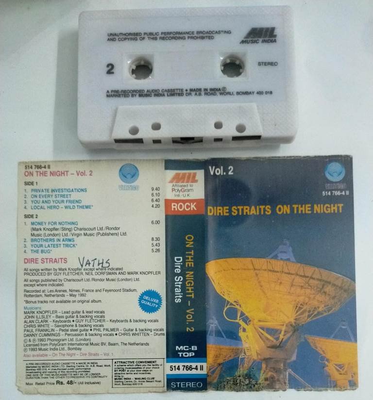 Dire Straits On The Night English Album Audio Cassette Audio