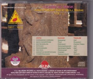 Classical Music Carnatic Concert (Live) by Dr. KJ Yesudas Vol.1 - www.mossymart.com