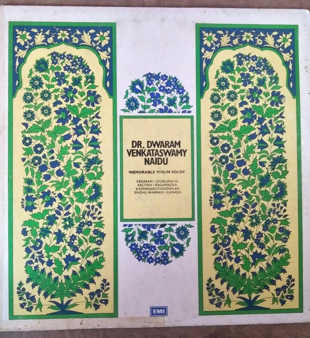 Memorable Violin Solos LP Vinyl Record by Dr. Dwaram Venkataswamy Naidu www.mossymart.com