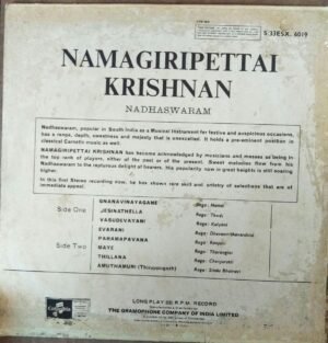 Nadhaswaram Music Instruments LP Vinyl Record by Namagiripettai Krishnan www.mossymart.com