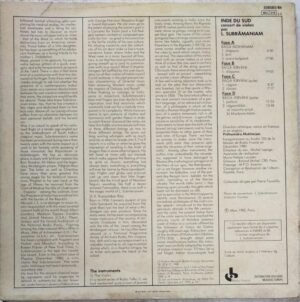 Violin Instrument LP Vinyl Record by L Subramaniam www.mossymart.com