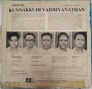 Kunnakkudi Vaidhyanathan Violin LP Vinyl Record www.mossymart.com