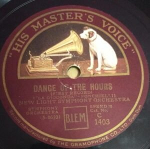 Dance of the Hours New light Symphony Orchestra 78 RPM Record C 1403 www.mossymart.com