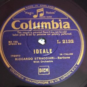 Otello Credo 78 RPM Record by Riccardo Stracciari Bariona with Orchestra L 2132 www.mossymart.com