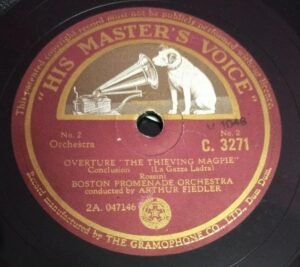Overture the Thieving Magpie 78 RPM Record by Arthur Fielder C 3271 www.mossymart.com