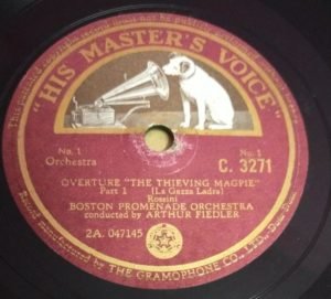 Overture the Thieving Magpie 78 RPM Record by Arthur Fielder C 3271 www.mossymart.com