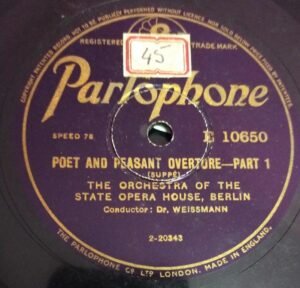 Poet and Peasant Overture Part 1 78 RPM Record by Dr Weissmann 10650 www.mossymart.com