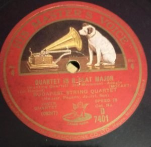 Quartet in B Flat Major 78 RPM Record by Budapest String Quartet D 7401 www.mossymart.com