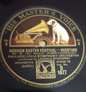 Russian Easter Festival-Overture Philadelphia Symphony Orchestra 78 RPM Record by Leopold Stokowski www.mossymart.com