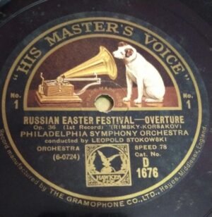 Russian Easter Festival Overture Philadelphia Symphony orchestra 78 RPM Record by Leopold Stokowski www.mossymart.com