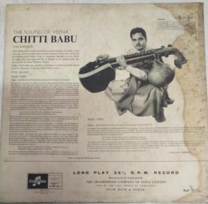 The Sound of Veena Chitti Babu LP Vinyl Record www.mossymart.com