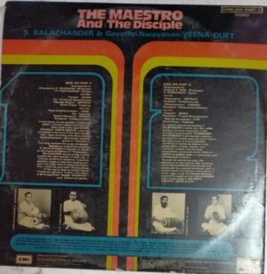 The Maestro and The Disciple Carnatic LP Vinyl Record by Balachnder & Gayathri Narayanan 2 The Maestro and The Disciple Carnatic LP Vinyl Record by Balachnder & Gayathri Narayanan