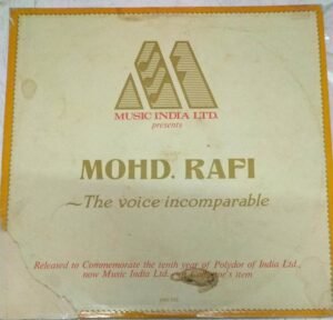 Mohd. Rafi The Voice Incomparable Hindi LP VInyl Records www.mossymart.com