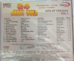 24 hour carat Gold Malayalam film hits Audio CD by Yesudas www.mossymart.com 2 24 hour carat Gold Malayalam film hits Audio CD by Yesudas www.mossymart.com 1