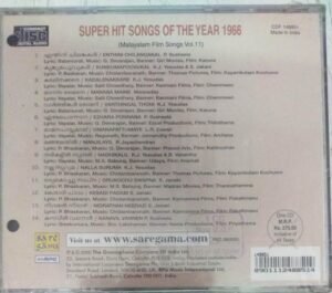 Superhit Songs of the year 1966 Malayalam Film Hits Audio CD www.mossymart.com 2 Superhit Songs of the year 1966 Malayalam Film Hits Audio CD www.mossymart.com 1