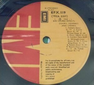 Sound Effects Doors, Creaks EP Vinyl Record www.mossymart.com 2