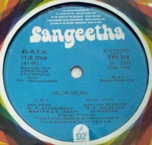 Chadurida Chitragalu Kannada Film EP Vinyl Record by Rajan Nagendra 214 www.mossymart.com 2
