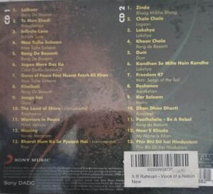 Voice of Nation and other hits Hindi Audio CD by AR Rahman www.mossymart.com 1
