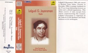 Carnatic Instrumental Audio Cassette by Lalgudi G Jayaraman 2