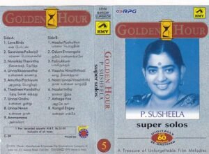 Golden Hours Tamil Film hits Audio Cassette by P Susheela