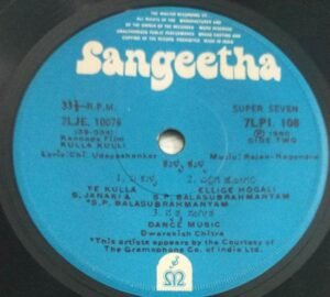 Kulla Kulli Kannada Film EP Vinyl Record by Rajan Nagendra 1