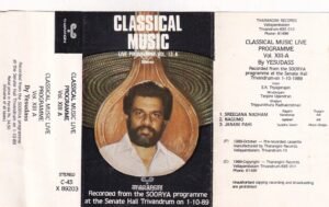 Classical Music Liver Programme Vol 13 Audio cassette by KJ Jesudass