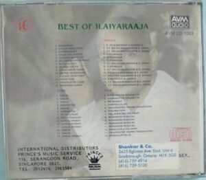 Best of Ilayaraaja Tamil Film Hits Audio CD 1