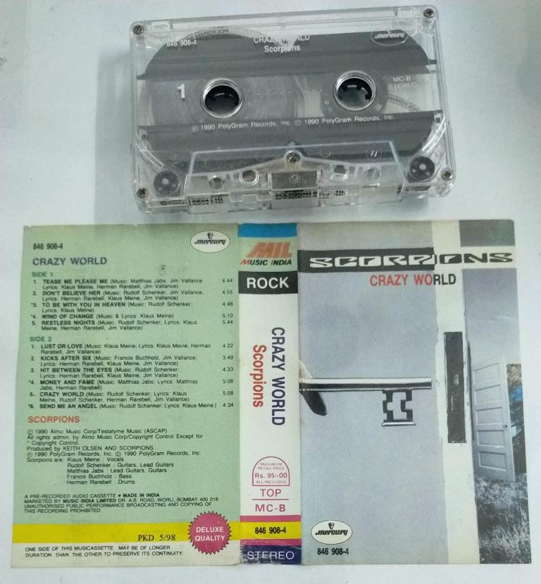 SCORPIONS cassette outlet tapes