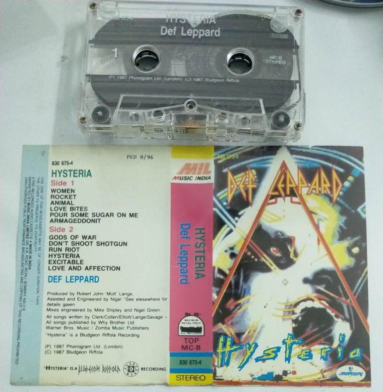 Hysteria Def Leppard English Album Audio Cassette Audio Cassettes English Mossymart