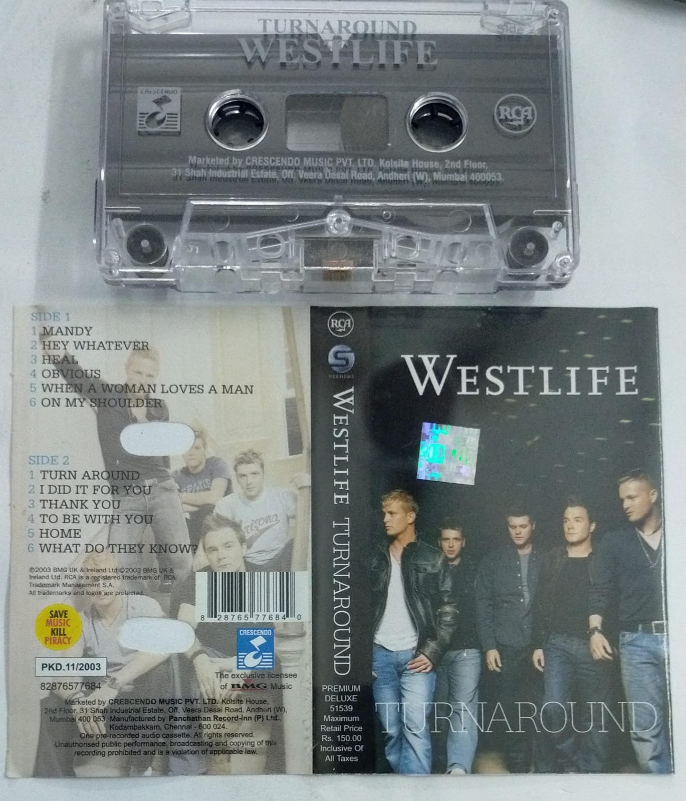 Westlife Turnaround English Audio Cassette Audio Cassettes English