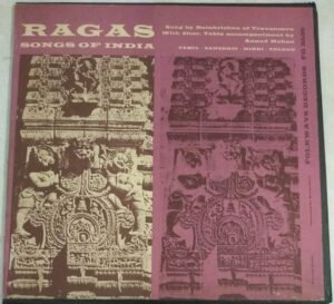 Ragas Songs of India LP Vinyl Record