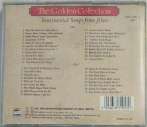 The Golden Collection Sentimental Songs from Hindi Films Audio CD ( 2 CD pack)