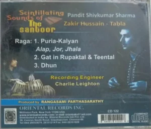 Scintillating sounds of the Sandoor by Pandit Shivakumar Sharma Audio CD – 122
