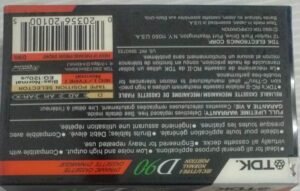 TDK D 90 Blank Audio Cassette (sealed pack)