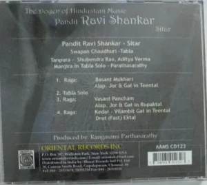 The Doyen of Hindustani Music by Pandit Ravi Shankar Sitar Audio CD – 123