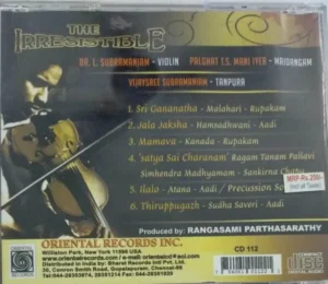 The Irresistable Instrumental Audio CD by Dr. L Subramani- 112