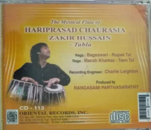 The Mystical Flute of Hariprasad Chaurasia Zakir Hussain Audio CD – 113