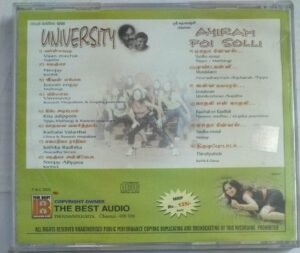 Univercity- Aayiram Poi Solli Tamil Film Audio CD