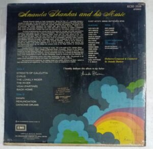 Ananda Shankar And his Music Classical LP Vinyl Record