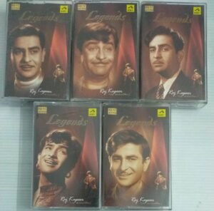 Legends Rajkapoor Hits from Hindi Films Audio Cassette (set of 5 volume Cassettes)