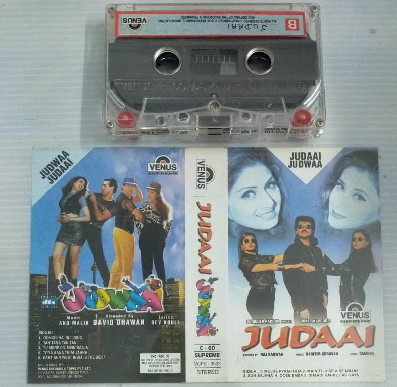 Judwaa- Judaai Hindi film Songs Audio Cassette