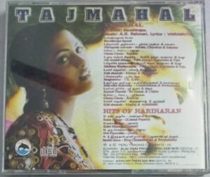 Tajmahal - Hits of Hariharan Tamil Film songs Audio CD by A R Rahman