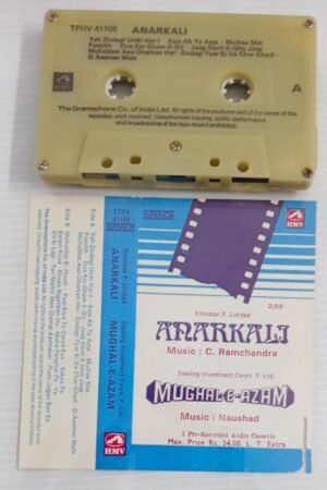 Anarkali- Mughal E Azam Hindi Film songs Audio Cassette