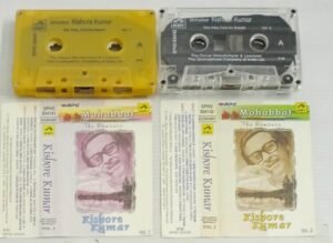 Kishore Kumar Hits Hindi Film songs Audio Cassette Vol 1 & Vol 2 (2 cassette pack)