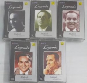 Legends Mukesh Hindi Film songs Audio Cassette (Volume 1-5 set of 5 cassettes)