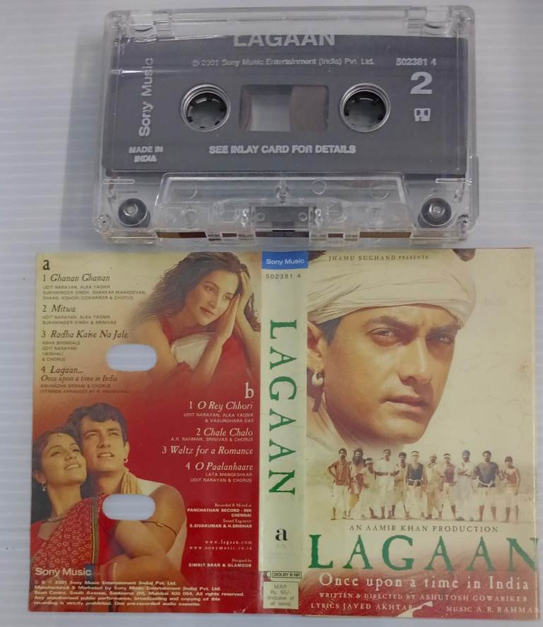 Lagaan Hindi Film songs Audio Cassette by A R Rahman