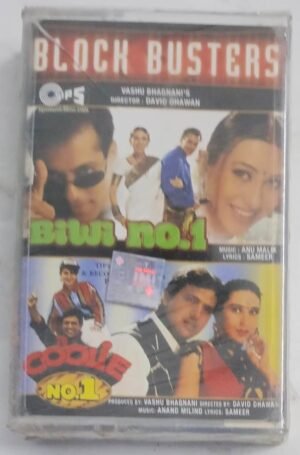 Biwi No 1- Coolie No 1 Hindi Film songs Audio cassette (sealed pack)