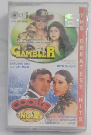 Gambler- Coolie No 1 Hindi Film songs Audio Cassette (sealed pack)