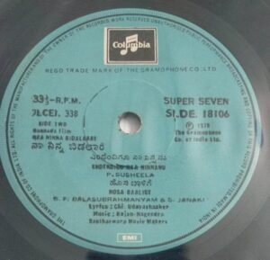 Naa Ninna Bidaaare Kannada Film songs EP Vinyl Record by Rajan Nagendra