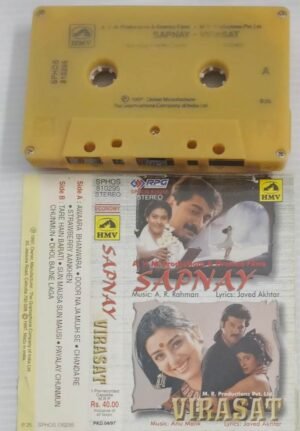 Sapnay- Virasat Hindi Film songs Audio Cassette by A R Rahman